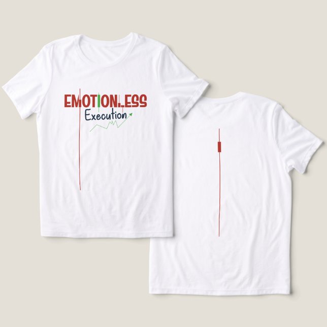 Emotionless Execution – Trading Psychology Tri-Blend Shirt (Design Vorderseite & Rückseite)