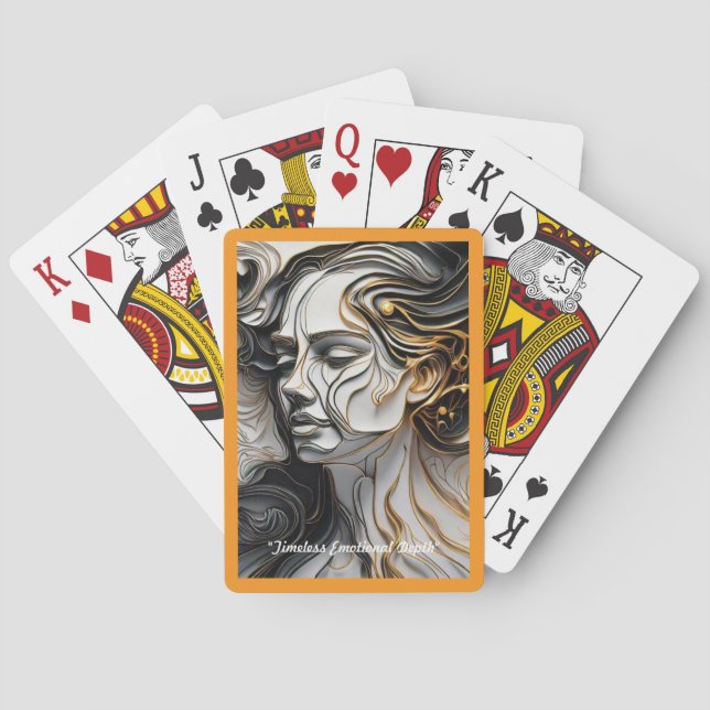 "Emotive Lines of Gold" Spielkarten (Rückseite)