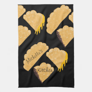 Empanada-Fleisch-Käse-Tropf Handgezeichnet   Geschirrtuch
