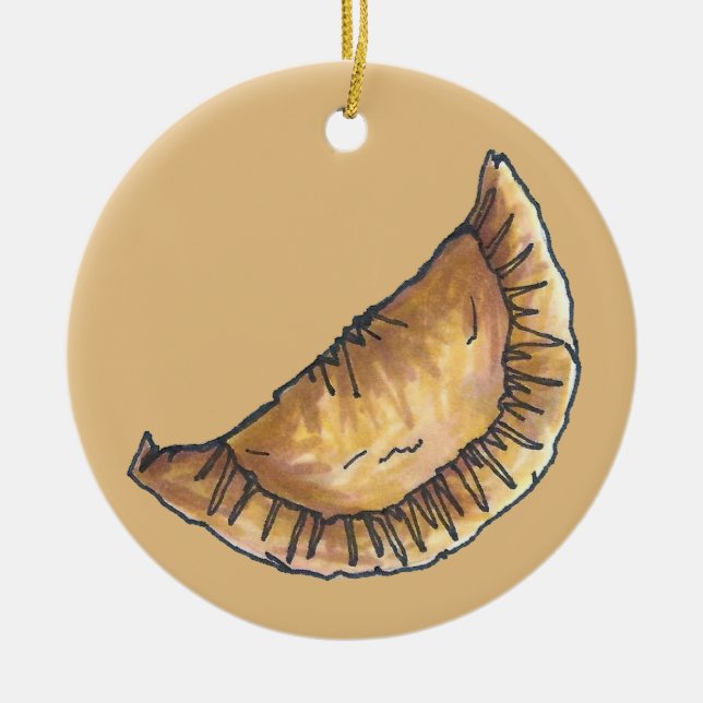 Empanadas Latin South American Fried Chestry Keramikornament (Vorne)