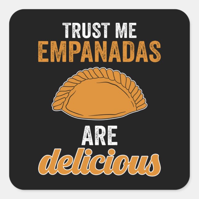 Empanadas sind köstlich quadratischer aufkleber (Vorderseite)