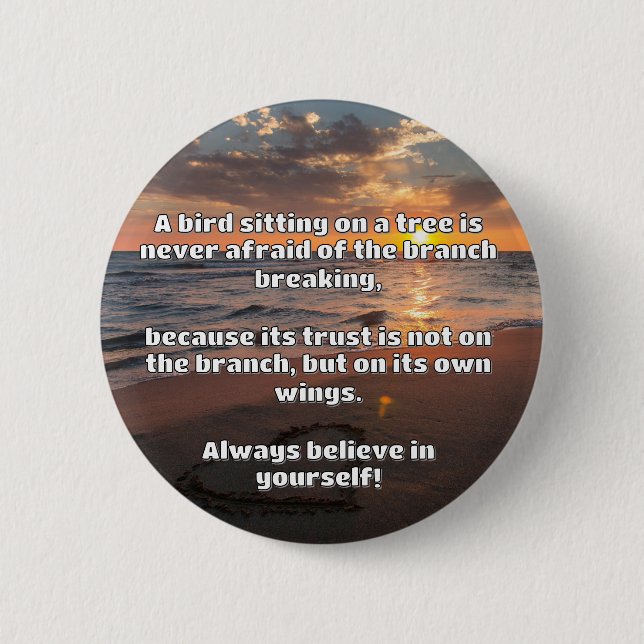 Empath Belief positive Ermutigungsquote Button (Vorderseite)