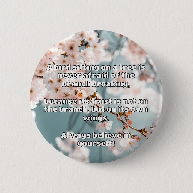 Empath Belief positive Ermutigungsquote Button (Vorderseite)