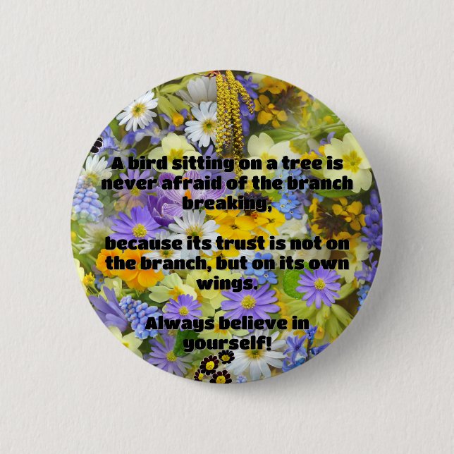 Empath Belief positive Ermutigungsquote Button (Vorderseite)