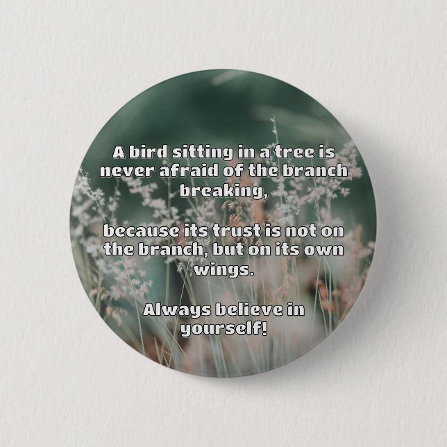 Empath Belief positive Ermutigungsquote Button (Vorderseite)
