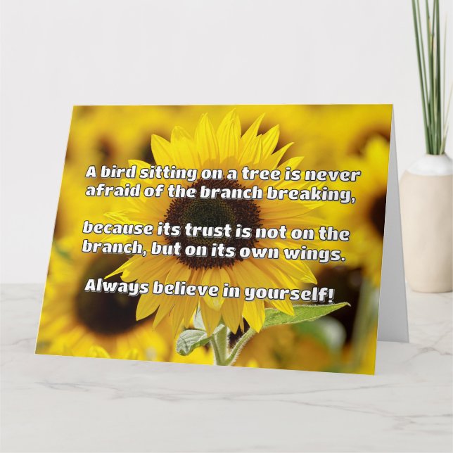 Empath Belief positive Ermutigungsquote Karte (Vorderseite)