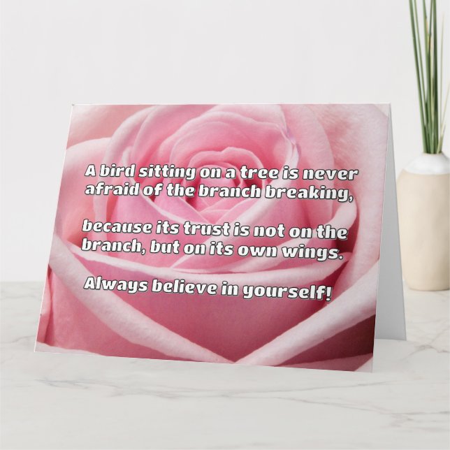 Empath Belief positive Ermutigungsquote Karte (Vorderseite)