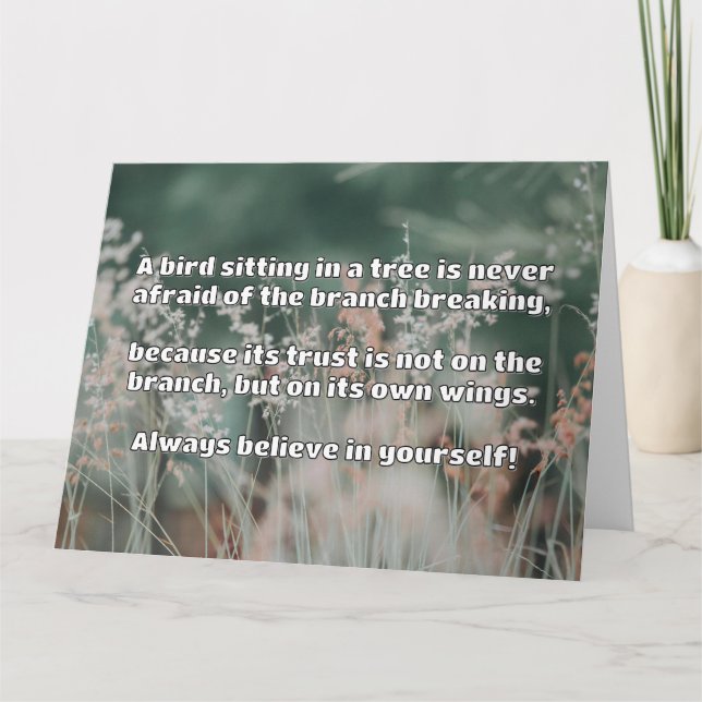 Empath Belief positive Ermutigungsquote Karte (Vorderseite)