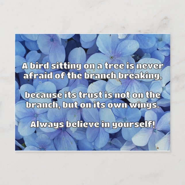 Empath Belief positive Ermutigungsquote Postkarte (Vorderseite)