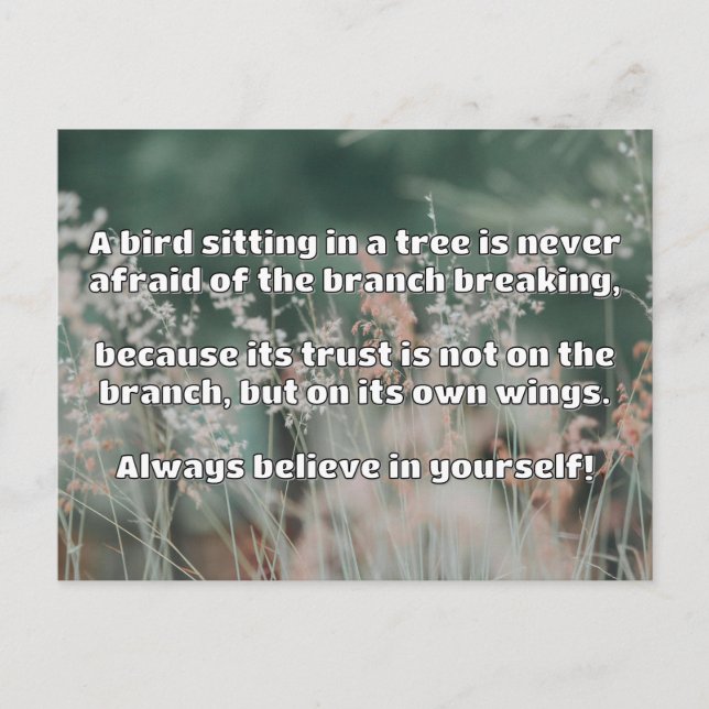 Empath Belief positive Ermutigungsquote Postkarte (Vorderseite)