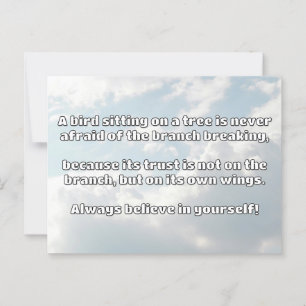 Empath Belief positive Ermutigungsquote Postkarte