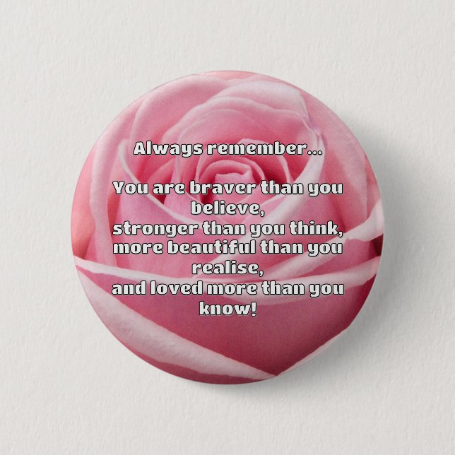 Empath Bravery Positives ermutigendes Zitat Button (Vorderseite)