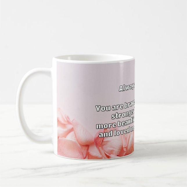Empath Bravery Positives ermutigendes Zitat Kaffeetasse (Links)
