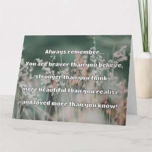 Empath Bravery Positives ermutigendes Zitat Karte