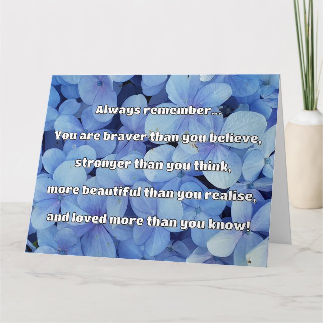 Empath Bravery Positives ermutigendes Zitat Karte (Vorderseite)