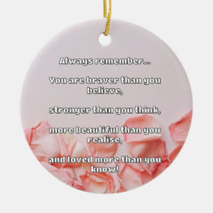 Empath Bravery Positives ermutigendes Zitat Keramik Ornament