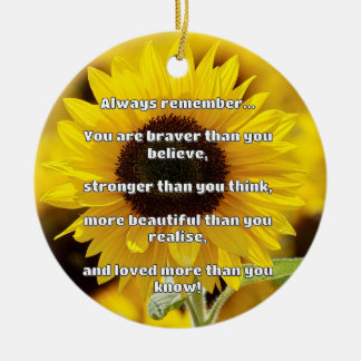 Empath Bravery Positives ermutigendes Zitat Keramik Ornament