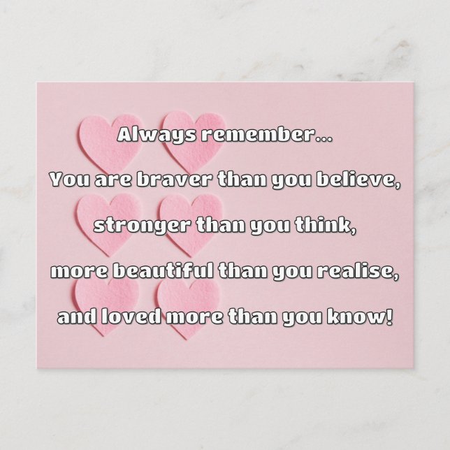 Empath Bravery Positives ermutigendes Zitat Postkarte (Vorderseite)