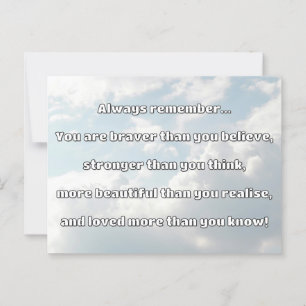 Empath Bravery Positives ermutigendes Zitat Postkarte