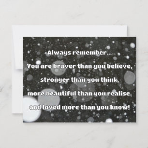 Empath Bravery Positives ermutigendes Zitat Postkarte