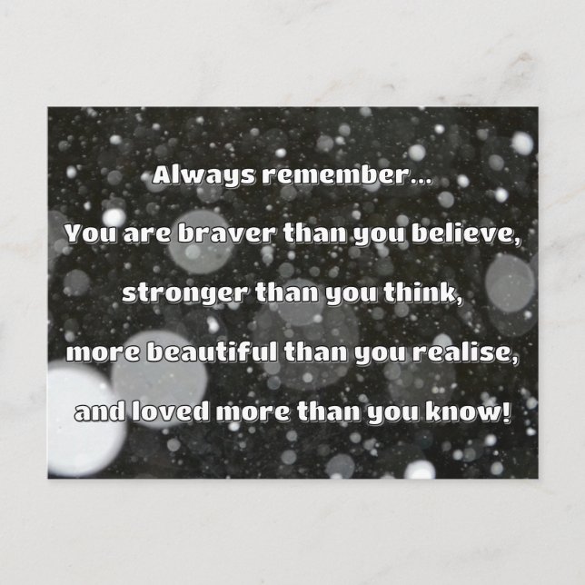 Empath Bravery Positives ermutigendes Zitat Postkarte (Vorderseite)
