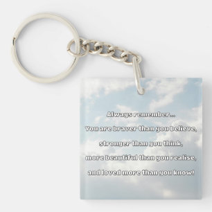 Empath Bravery Positives ermutigendes Zitat Schlüsselanhänger