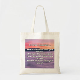 Empath Bravery Positives ermutigendes Zitat Tragetasche