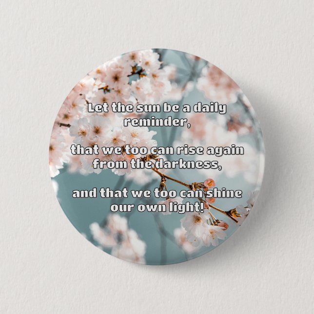 Empath Shine Positive Ermutigungsquote Button (Vorderseite)