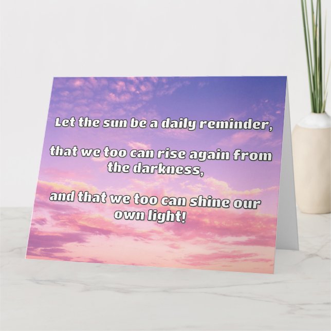 Empath Shine Positive Ermutigungsquote Karte (Vorderseite)