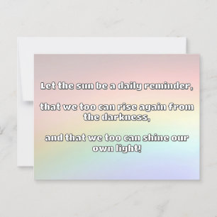 Empath Shine Positive Ermutigungsquote Postkarte
