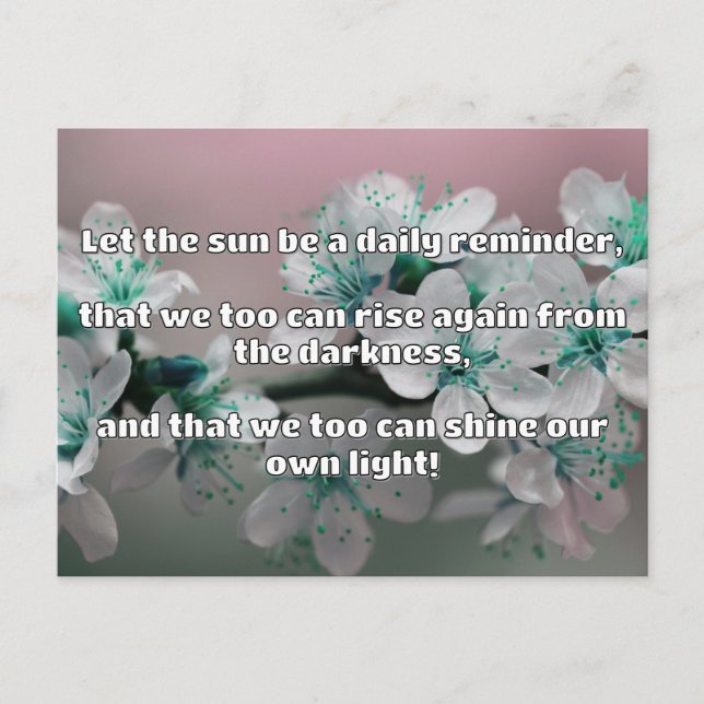 Empath Shine Positive Ermutigungsquote Postkarte (Vorderseite)