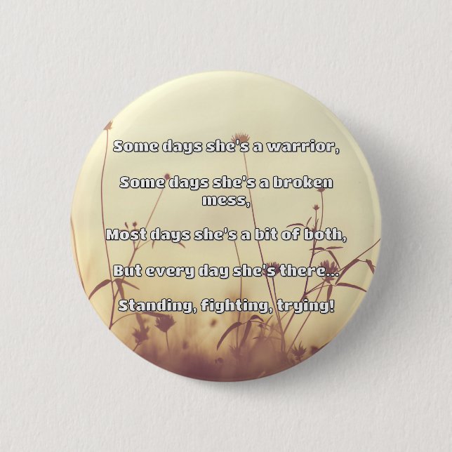 Empath Strength Positives Zitat Förderung Button (Vorderseite)