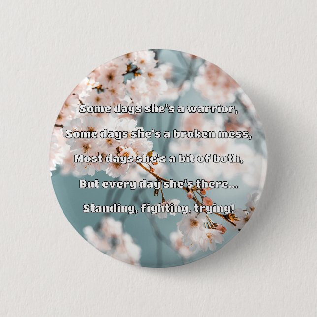 Empath Strength Positives Zitat Förderung Button (Vorderseite)