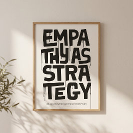 Empathie als Strategie - Typografie Druck | Wandku Poster