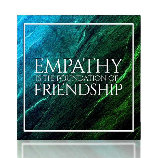 Empathie ist die Stiftung der Freundschaft Fliese (Empathy is the Foundation of Friendship Ceramic Tile Cover Photo)