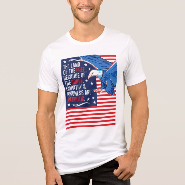 Empathie und Freundlichkeit sind Patriotik Tri-Blend Shirt (Vorderseite)