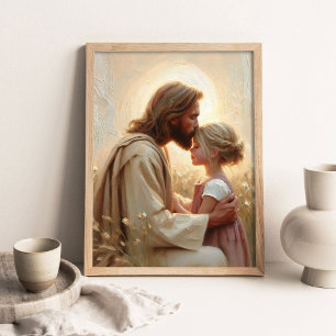 Empathie und Liebe, Christliche Kunst, Jesus und M Poster