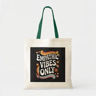 Empathische Vibes only Tote Bag - Retro Feel Good Tragetasche
