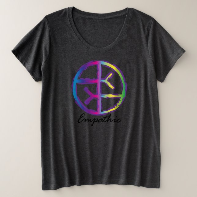 Empathisches Hemd Große Größe T-Shirt (Design vorne)