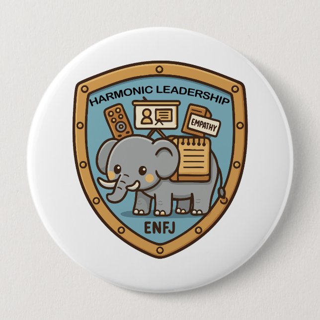 Empathy Elephant – Harmonic Leadership Button (Vorderseite)