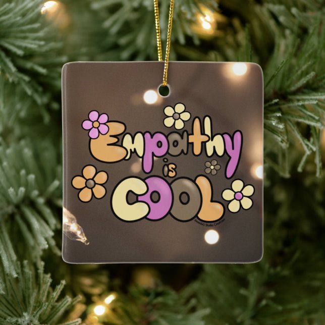 Empathy is Cool Warm Tones Keramikornament (Baum)