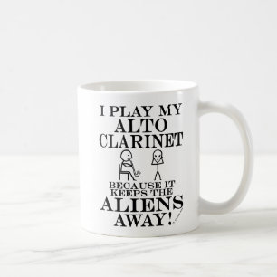 Empêche les Aliens d'Alto Clarinet Café Mug