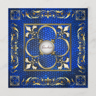 Empereur Fleur De Lis Saphir Invitation Régence