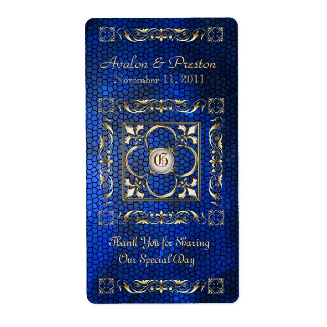 Emperor Blauer Weißwein Hochzeitssymbol (Vorne)