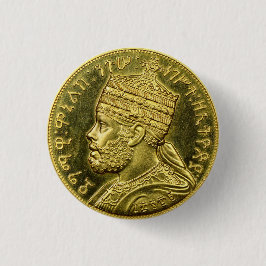 Emperor Menelik II. Button
