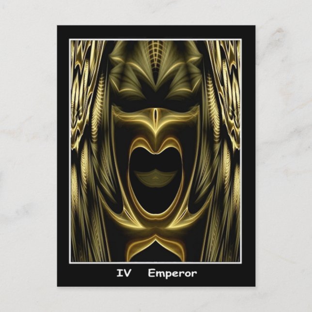 Emperor-Tarot-Karte Postkarte (Vorderseite)