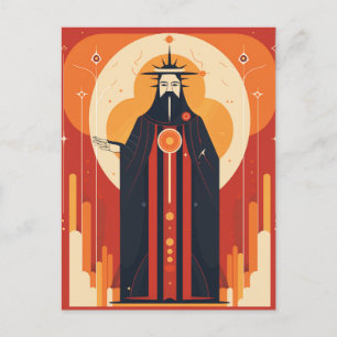 Emperor-Tarot-Karte Postkarte