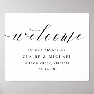 Empfang Begrüßungsschrift für Hochzeitsschrift Poster
