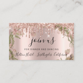 Empfang Card Hochzeit Bridal Rose Tropfen Visitenkarte