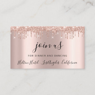 Empfang Card Hochzeiten Brautparty Rose Tropfen Visitenkarte